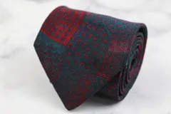 エルメネジルドゼニア ブランド ネクタイ 総柄 パネル柄 幾何学模様 シルク PO  メンズ ネイビー Ermenegildo Zegna 【中古】