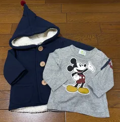 しまむら　mimorand  2点セット　まとめ売り　ベビー　キッズ　ボアアウター　ロンT  ミッキー　60-70サイズ