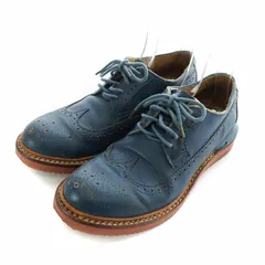 ビズビム VISVIM レザーシューズ ビジネス ドレス ウイングチップ レースアップ Vibram ビブラムソール 8.5 26.5cm 青 ブルー /AQ ■GY03のサムネイル