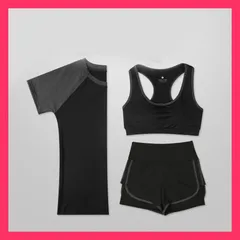 ★スタッフおすすめ★ 水着 レディース フィットネス水着 セパレート 体型カバー 3点セット 着痩せ 上下セット スポーツ ヨガウェア 水陸両用