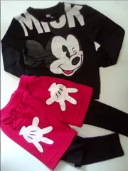 【新品未使用・アウトレット】ラスト１点 ハロウィン コスプレ 子ども キッズ ミッキー ディズニー  2点セット 長袖 トレーナー レギンス付きパンツセット 100ｃｍ