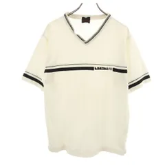 santa fe サンタフェ 90s 日本製 オールド 半袖 Vネック パイル地 カットソー 4 オフホワイト メンズ 古着