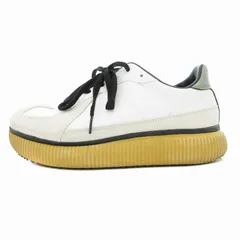 オニツカタイガー Onitsuka Tiger デレシティ DELECITY 1183B874 ローカットスニーカー シューズ 厚底 切替 スエード 27cm 白 ホワイト /GV ■GY27