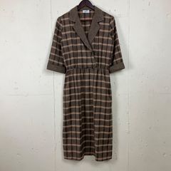 Her lip toハーリップトゥ チェック柄ベージュ系ニットワンピースS未