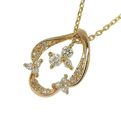 4℃ ヨンドシー デザイン ダイヤ ネックレス K18PG 750 ピンクゴールド ダイヤモンド 36cm アジャスター付 首飾り アクセサリー レディース 送料無料 241100082061 ★