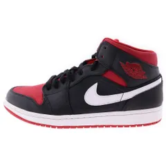 NIKE (ナイキ) AIR JORDAN 1 MID BLACK GYM RED WHITE エアジョーダン 1 ミッドカットスニーカー ブラック/レッド/ホワイト US10.5/28.5cm 554724-020