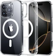 iPhone 16 Pro 用 クリアケース MagSafe対応 黄変防止 マグネット搭載 マグセーフ対応 耐衝撃 米軍MIL規格 PC背面 いPhone16Pro 対応 傷つけ防止 薄型 ワイヤレス充電対応 ストラップホール付き スマホケース