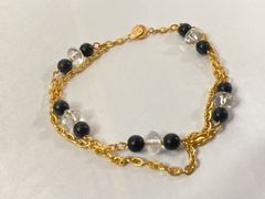 【年末SALE】ビーズ　チェーンブレス　#B52