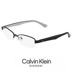 【新品】 カルバンクライン メンズ メガネ ck5304a-001 calvin klein 眼鏡 ck5304a めがね カルバン・クライン チタン メタル フレーム ナイロール ハーフリム 黒ぶち