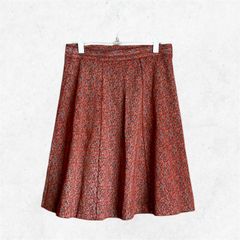 Floral design skirt：花柄スカート　小花 　ハーフボタン　レッド　春服　古着　ヴィンテージ　ユーズド　vintage　used　レディース　ヨーロッパ　アメリカ　ユーロ製