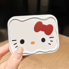 キティちゃん 鏡 hellokitty 大人気 韓国 かわいい プリント 化粧鏡 折り畳み式 の化粧鏡 持ち運び ミラー