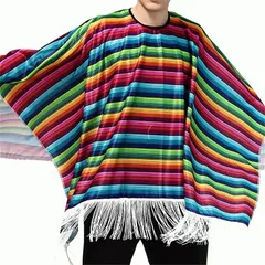 Vintage メキシコ　ポンチョ　ビンテージ刺繍　ジャンティーク メキシコ製 刺繍ウールジャケット – 古着屋Top of the Hillの
