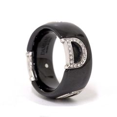 ダミアーニ DAMIANI リング D.ICON ブラックセラミック ホワイトゴールド 750 K18WG ダイヤモンド 20082214 ブラック 【中古】Aランク