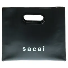 sacai ニューショッパー　バッグ トート レザー 黒 ハンドバッグ　ロゴ sacai ニューショッパー バッグ トート レザー 黒 ハンドバッグ
