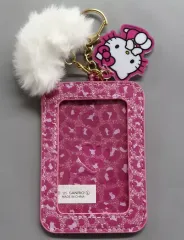 【中古】財布・パスケース ハローキティ(ギャルシリーズ) パスケース ヒョウ柄ピンク 「サンリオキャラクターズ」