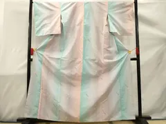 平和屋着物■上質な紬　花蝶文　正絹　逸品　AAAV3456sx
