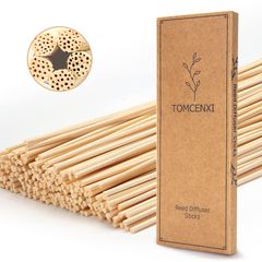 新品 T&C リードディフューザースティック 120本 10インチ 天然ラタンウッドスティック ディフューザー詰め替え エッセンシャルオイルアロマディフューザー交換スティック 家庭 オフィス用
