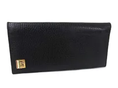 レザー イタリア製 二つ折り 長財布 ウォレット 札入れ 小銭入れ メンズ レディース ブラック系 DK3636