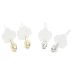 ピアス レディース 直径1.6mm ノンアレルギーポスト シンプルボール スタッド 玉 球 小さい 小さめ 1粒 シルバー ゴールド ピンクゴールド プチプラ プレゼント 秋冬 大人気