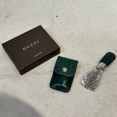 GUCCI グッチ　靴ベラ　グリーン　レザー