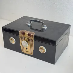 70s ビンテージ　金庫 昭和レトロ 耐火金庫 手提げ金庫 アンティーク 昭和2 30年代前後