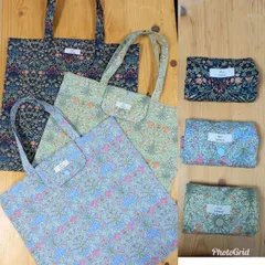 ウィリアムモリス　ヒヤシンス　エコバッグ　トートタイプ