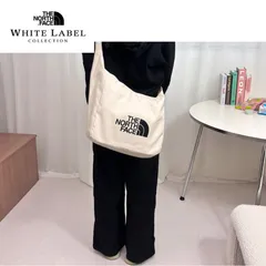 【在庫わずか】最安値★韓国限定★ノースフェイス BIGロゴ ショルダーバッグ クリーム 新品、タグ付き