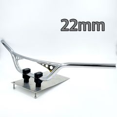 ワイケーショップ メッキ☆ブレースバー バー ハンドル☆22.2ミリ バイク チョッパー ボバー ykshopb ykshoph