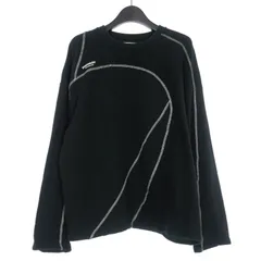ヨシオクボ yoshio kubo マーブルステッチビッグシルエット ロングスリーブTシャツ カットソー 長袖 2 ブラック 黒 YKF21110のサムネイル
