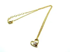 ■美品■ NINA RICCI ニナリッチ ハート ネックレス ペンダント アクセサリー レディース ゴールド系 DE1949