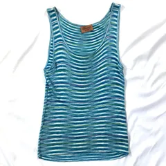 【美品】ミッソーニ（MISSONI）ノースリーブ/46 美品 MISSONI ミッソーニ モックネック ノースリーブ ニット セーター