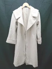 ◇ RESEXXY リゼクシー ビックカラー 無地 長袖 コート サイズF アイボリー レディース E  【1303160007629】