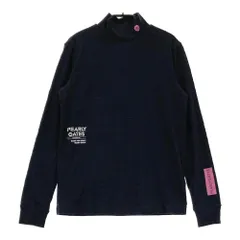 サイズ：0 PEARLY GATES パーリーゲイツ 2024年モデル ハイネック 長袖Tシャツ 総柄 ネイビー系 [240101492596] ゴルフウェア レディース ストスト
