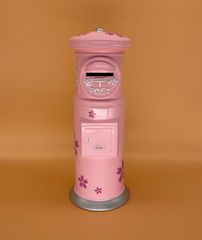 昭和郵便ポスト型貯金箱（桜柄）