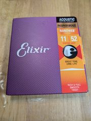 エリクサー　Elixir　アコギ弦　アコースティックギター ナノウェブ phosphor bronze 11/52