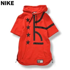 【美品】 ナイキ NIKE AIR 半袖 スウェット パーカー トレーナー プルオーバー ロゴ デザイン ビッグプリント 裏地 パイル S レッド ストリート スポーツ カジュアル ウェア メンズ