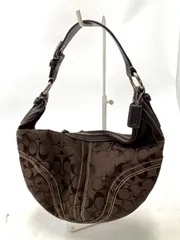 極美品 COACH コーチ シグネチャー ショルダーバッグ トートバッグ 茶 ブラウン レディース ss040302