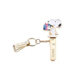 [スリーカラット] PEANUTS バッグキークリップ mini スヌーピー プレゼント キーホルダー バッグチャーム グッズ 雑貨 人気 