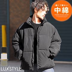 中綿ジャケット メンズ ナイロンジャケット スタンドネック フェイクダウン【中綿ナイロンジャケット】メンズジャケット アウター ブルゾン ジップ ビッグシルエット 防寒 暖か 厚手 無地 秋冬 カジュアル ストリート aa-2855