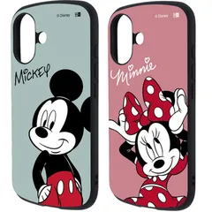 iPhone16 ケース ディズニー iPhone 16 PRO ハイブリッド カバー ストラップ ストラップホール キャラクター ミッキー ミニー iPhoneケース スマホケース おしゃれ かわいい 対衝撃