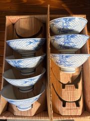 昭和レトロ　竹林柄　茶碗