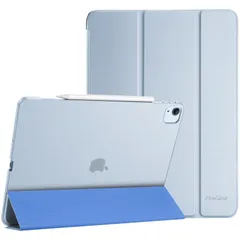 【大人気】ProCase iPad Pro 12.9 ケース 第6/5/4/3世代に適用（2022 2021 2020 2018） スリム 三つ折り スタンド スマートカバー Pencilのペアリングと充電に対応 - エアブルー