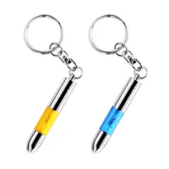 【ラスト1点】[YFFSFDC] 静電気除去 キーホルダー 2個セット 車用 静電気除去キーホルダー 静電気防止 除電 キーチェーン 静電気防止グッズ イエロー+ブルー
