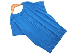 EVEX by KRIZIA エヴェックスバイクリツィア ケーブル編み 半袖 ニット セーター size40/青緑 ◇■ レディース