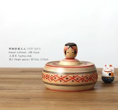 えじここけし、阿部計英 (1937-2017)作、土湯系、高さ10㎝ | antique Ejiko kokeshi, by Kazue Abe  (1937-2017), 10cm in height