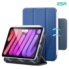 国内正規品 ESR REBOUND マグネット吸着式 Smart Folioケース for iPad mini （A17 Pro/第6世代）オートスリープ機能 ES27666 ES27667