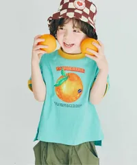 p.premier フルーツだいすきグラフィックリンガーTシャツ