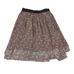 Drawer ドゥロワー シルク100％ 花柄 ギャザースカート マルチカラー系 36【中古】のサムネイル