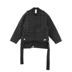 NIKE (ナイキ) ×PEACEMINUSONE NRG CF 2+1 JACKET ピースマイナスワン 中綿入りベスト付きジャケット ブラック DR0099-010のサムネイル