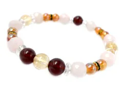 シトリン ガーネット ブレスレット パワーストーン ブレスレット レディース 天然石 数珠 アクセサリー レディースブレスレット